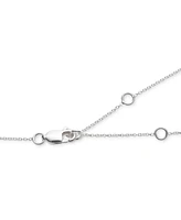 Lauren Ralph Lauren Sterling Silver Pave Open Knot Pendant Necklace, 14" + 3" extender