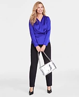 I.n.c. International Concepts Women's Surplice Blouse, Created for Macy's