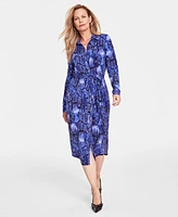 I.n.c. International Concepts Women's Printed Shirtdress, Created for Macy's