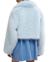 Free People Women's Paris Cropped Faux Fur Coat