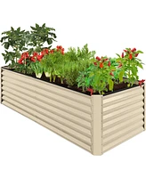 Best Choice Products 8x4x2ft Outdoor Metal Raised Garden Bed, Planter Box for Vegetables, Flowers, Herbs