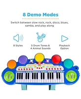 Best Choice Products 37-Key Kids Electronic Piano Keyboard w/ Multiple Sounds, Lights Microphone, Stool