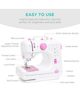 Best Choice Products 6V Portable Sewing Machine, 42-Piece Beginners Kit w/ 12 Stitch Patterns