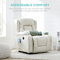 Best Choice Products Electric Power Lift Recliner Massage Chair Furniture w/ Usb Port, Heat, Cupholders