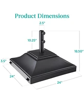 Best Choice Products Mobile Umbrella Base, Fillable Heavy-Duty Market Stand w/4 Wheels, 2 Locks, 120lb Capacity