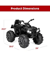 Best Choice Products 12V Kids Ride-On Atv Quad w/ Bluetooth, 3.7mph Max, Treaded Tires, Led Lights, Radio