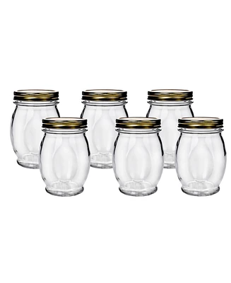 Amici Home Orto Canning Preserving Jar, Set of 6 - 27.5 Oz