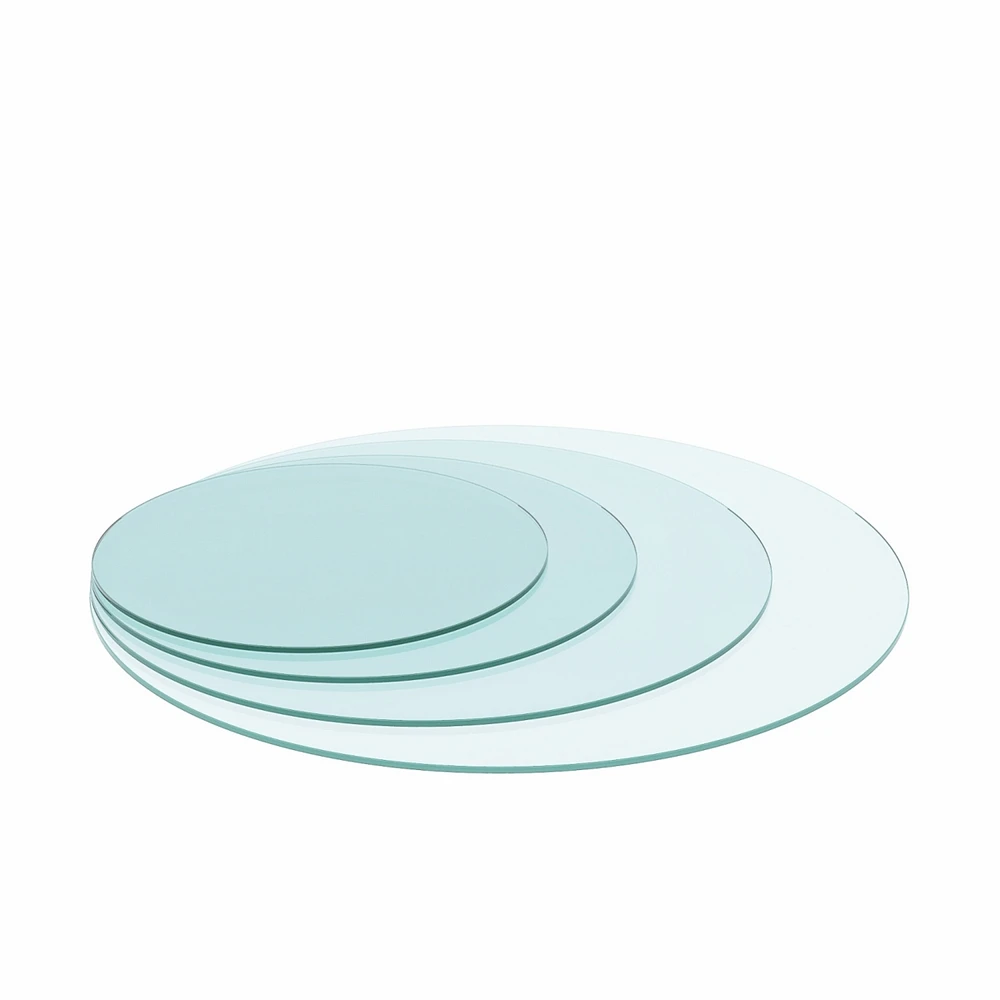 Streamdale Furniture 30 Inch Round Tempered Glass Table Top Clear Glass 1/4 Inch Thick Flat Polished Edge