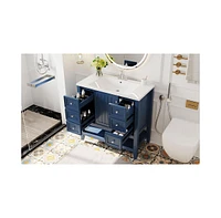 Slickblue Bathroom Vanity with Sink Combo, One Cabinet & Three Drawers for Storage