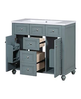 Slickblue Bathroom Vanity Cabinet and Sink Combo Set for Stylish, Space-Saving Storage