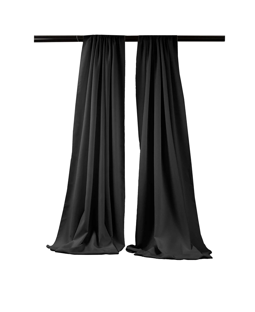 Slickblue Pack of 2 Polyester Poplin Backdrop Drapes, 96'' Wide x 58'' High Stylish and Versatile Event Decor