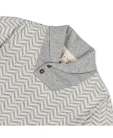 Hope & Henry Boys Organic Long Sleeve Intarsia Shawl Collar Sweater