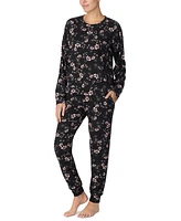 Sanctuary Women's Printed Long-Sleeve Jogger Pajama Set