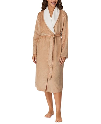 Cuddl Duds Women's Shawl-Collar Long Wrap Robe