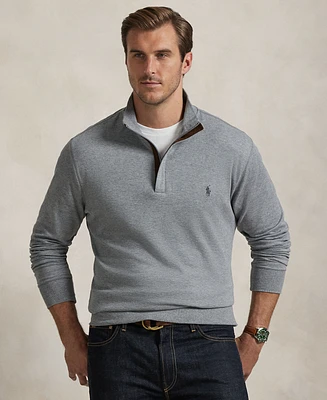 Polo Ralph Lauren Men's Big & Tall Luxury Jersey Quarter-Zip Pullover