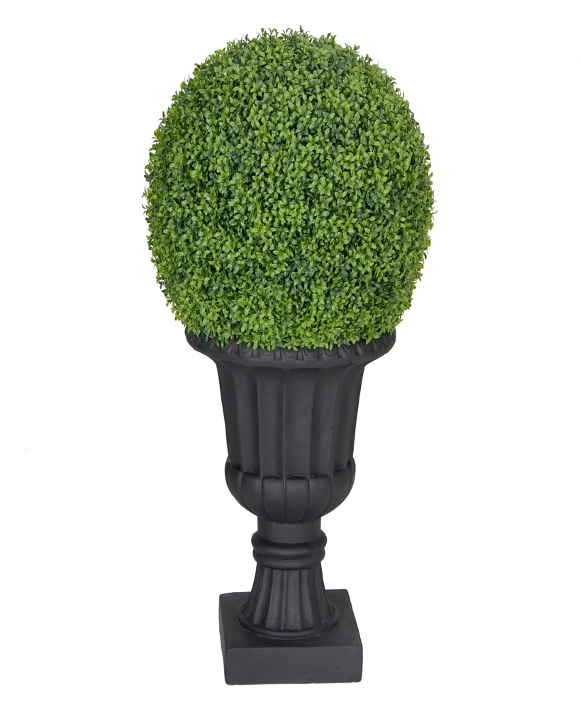 Puleo 38" Single Ball Topiary Boxwood Artificial Tree