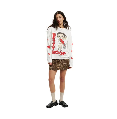 Women's Cotton On License Oversized Long Sleeve Tee