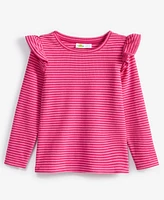 Epic Threads Toddler Girls Striped Ruffled Long-Sleeve T-Shirt, Created for Macy's