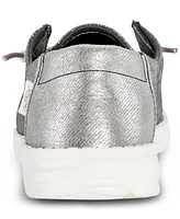 Hey Dude Women's Wendy Metallic Sparkle Casual Sneakers from Finish Line