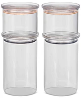 Modern Chef 8-Piece Glass Storage Canister Set