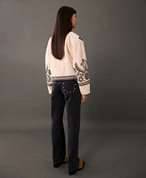 Mango Women's Cotton Embroidered Jacket