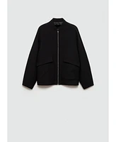 Mango Women's Oversized Bomber Jacket