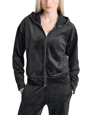 Dkny Sport Women's Rhinestone Embellished Hoodie