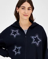 Grayson Threads, The Label Juniors' Rhinestone Star Graphic Hoodie