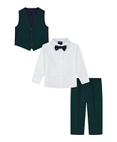 Nautica Baby Boys Sharkskin Vest, 4-Piece Set