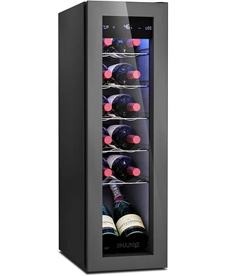 Jinjunye 12 Bottle Compressor Wine Cooler, Wine Fridge Small, 41