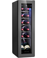 Jinjunye 12 Bottle Compressor Wine Cooler, Wine Fridge Small, 41