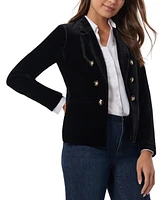 Jones New York Women's Velvet Faux Double-Breasted Jacket