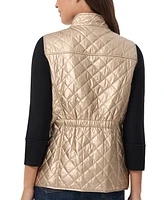 Jones New York Women's Quilted Snap-Closure Vest Jacket