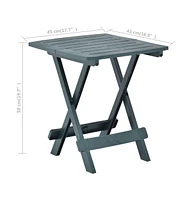 vidaXL Folding Patio Table 17.7"x16.9"x19.7" Plastic