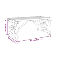 vidaXL Patio Coffee Table 35.4"x19.7"x15.7" Solid Wood Fir