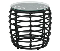 vidaXL 3 Piece Bistro Set Poly Rattan Black