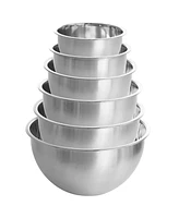 MegaChef 14 Piece Stainless Steel Measuring Cup and Spoon Set with Mixing Bowls