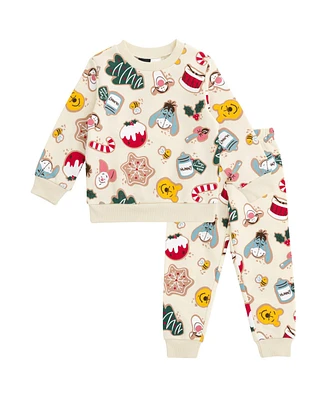 Disney Baby Boys Christmas Halloween Fleece Sweatshirt and Jogger Pants Outfit Set Newborn to (Newborn - 14-16)