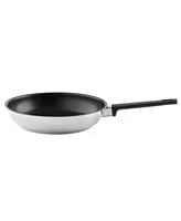 BergHOFF Gem 3Pc Downdraft 18/10 Stainless Steel Fry Pan Set, Black Handles