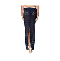 Edikted Women's Vara Sheer Lace Maxi Skirt