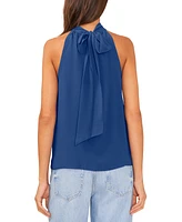 1.state Women's Sleeveless Gathered Halter Tie Back Blouse