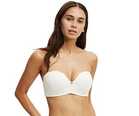 Cotton On Women's Everyday Lace Strapless Push Up 2 Bra