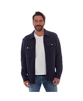 Px Men's Clothing Solid Zip Up Sherpa Shirt Jacket