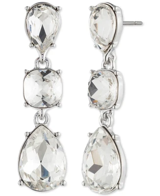 Givenchy Crystal Triple Drop Earrings