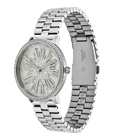 Olivia Burton Women's Ice Burst Silver-Tone Stainless Steel Bracelet Watch 35mm