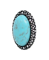 Robert Lee Morris Soho Turquoise Cabochon Brooch