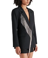 Steve Madden Women's Nellie Rhinestone-Fringe Blazer