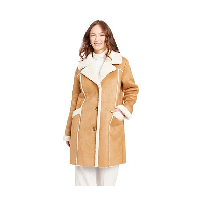 Frye Women's Stacy Faux Shearling Coat