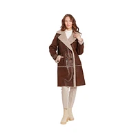 Frye Women's Kimmy Long Faux Shearling Coat