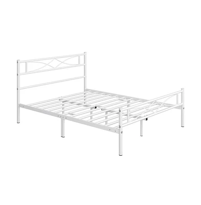 Yaheetech Simple Full Metal Bed Frame with Curved Design Headboard and Footboard